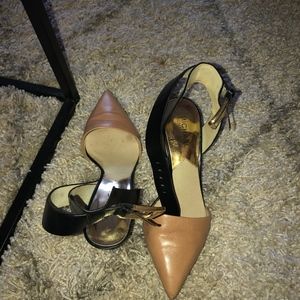 Michael Kors black and nude heels
